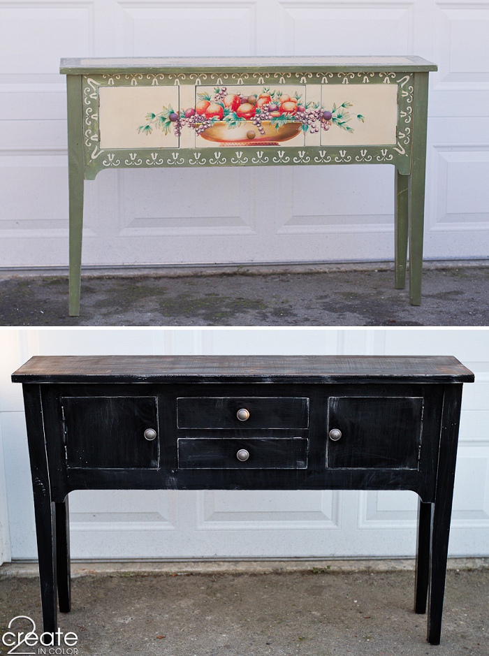 Sideboard, before and after