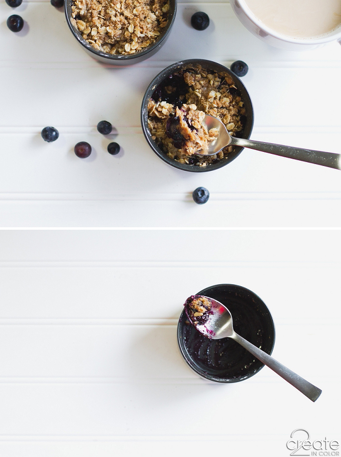 Blueberry Crisp for Breakfast | 2Create in Color