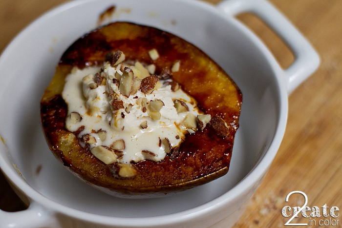 Roasted Vanilla Pears with Honey Whipped Mascarpone | 2Create in Color