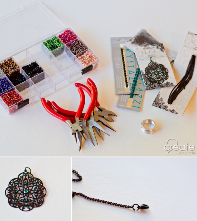 Black & Teal: Easy DIY Jewelry! » 2Create in Color